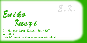 eniko kuszi business card